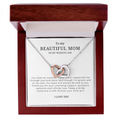 Load image into Gallery viewer, To My Beautiful Mom On My Wedding Day Interlocking Hearts Necklace

