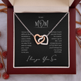 Load image into Gallery viewer, To My Mom Interlocking Hearts Necklace
