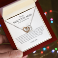 Load image into Gallery viewer, To My Beautiful Mom On My Wedding Day Interlocking Hearts Necklace
