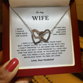 Load image into Gallery viewer, To My Wife Interlocking Hearts Necklace

