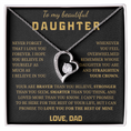 Load image into Gallery viewer, To My Beautiful Daughter  Forever Love Necklace
