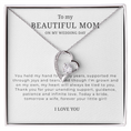 Load image into Gallery viewer, To My Beautiful Mom On My Wedding Day Interlocking Hearts Necklace
