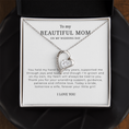 Load image into Gallery viewer, To My Beautiful Mom On My Wedding Day Interlocking Hearts Necklace
