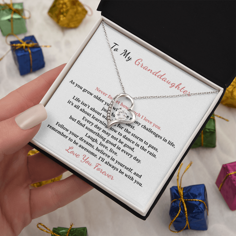 To My Granddaughter  Forever Love Necklace