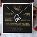 Load image into Gallery viewer, To My Beautiful Wife Interlocking Hearts Necklace
