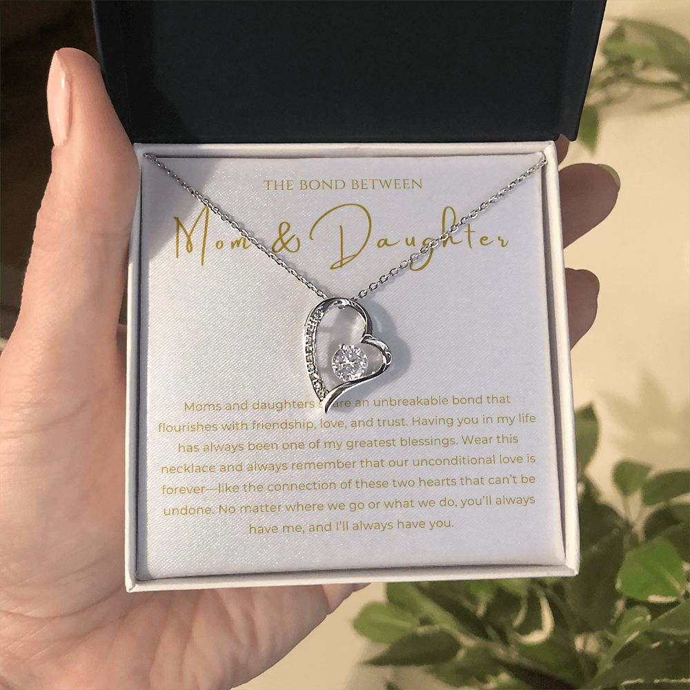 Mom & Daughter Interlocking Hearts Necklace