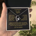 Load image into Gallery viewer, To My Beautiful Wife Interlocking Hearts Necklace
