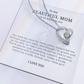 Load image into Gallery viewer, To My Beautiful Mom On My Wedding Day Interlocking Hearts Necklace
