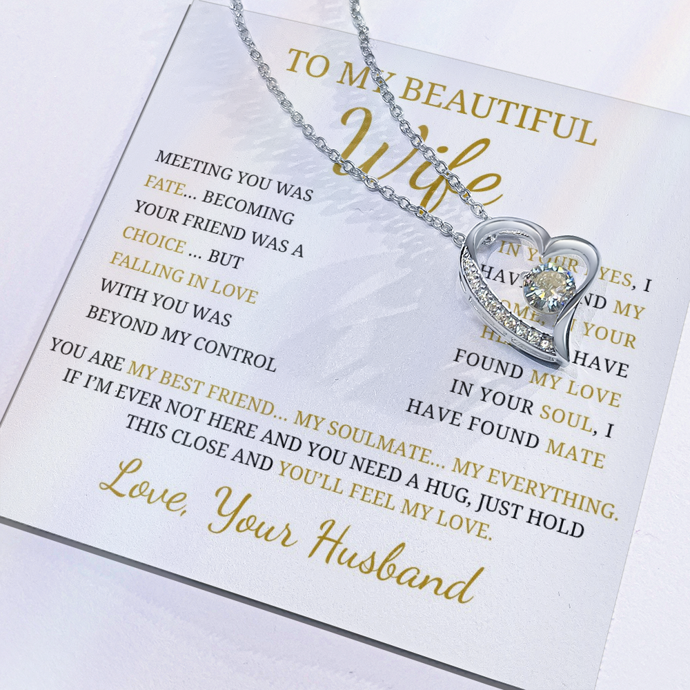 To My Beautiful Wife  Forever Love Necklace