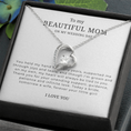Load image into Gallery viewer, To My Beautiful Mom On My Wedding Day Interlocking Hearts Necklace
