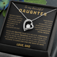 Load image into Gallery viewer, To My Beautiful Daughter  Forever Love Necklace
