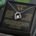 Load image into Gallery viewer, To My Beautiful Wife Interlocking Hearts Necklace
