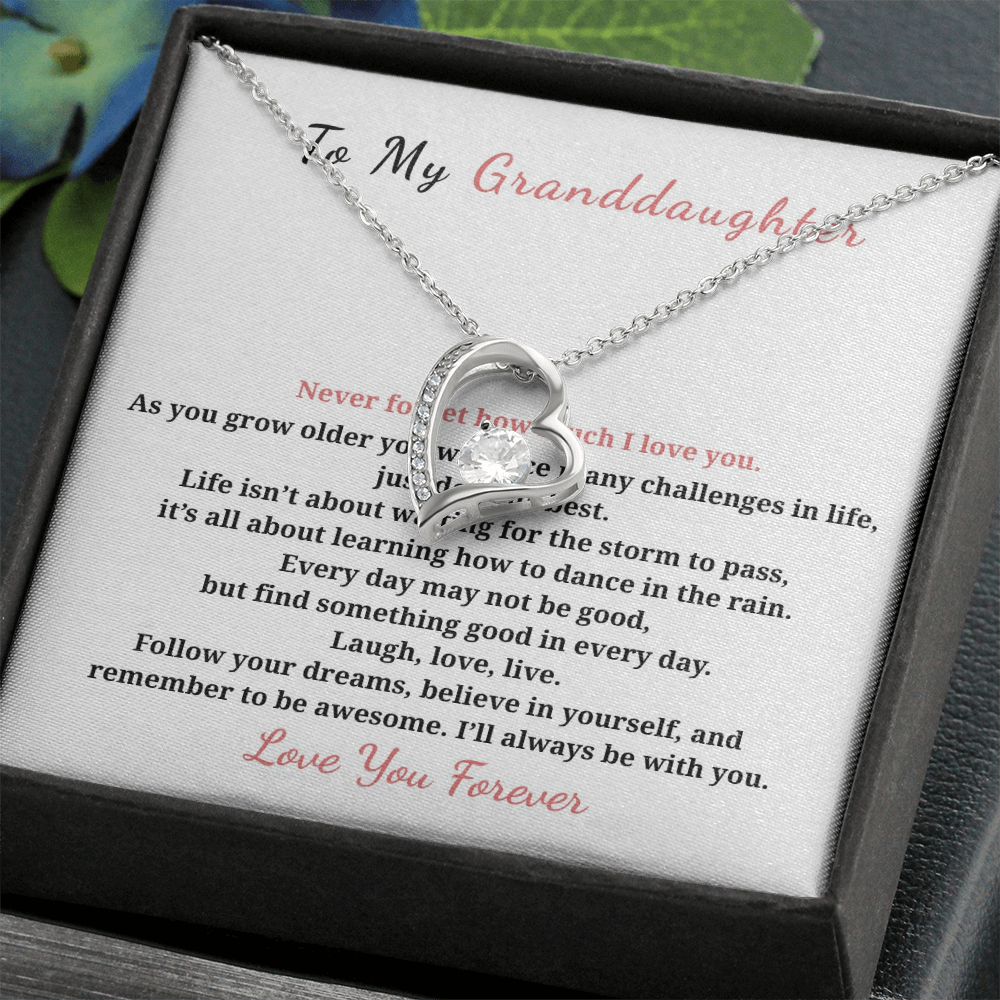To My Granddaughter  Forever Love Necklace