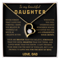 Load image into Gallery viewer, To My Beautiful Daughter  Forever Love Necklace
