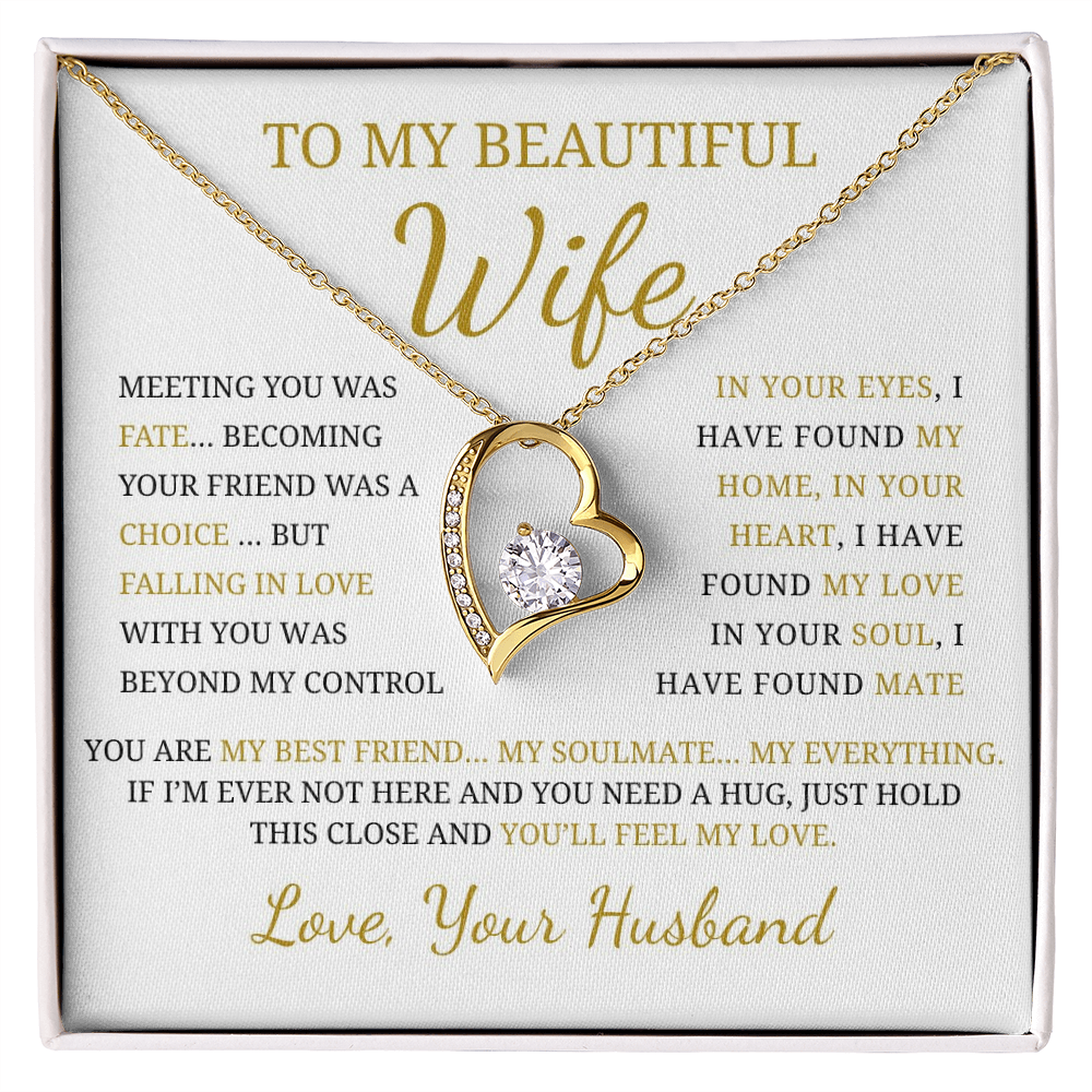 To My Beautiful Wife  Forever Love Necklace