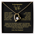 Load image into Gallery viewer, To My Beautiful Wife Interlocking Hearts Necklace
