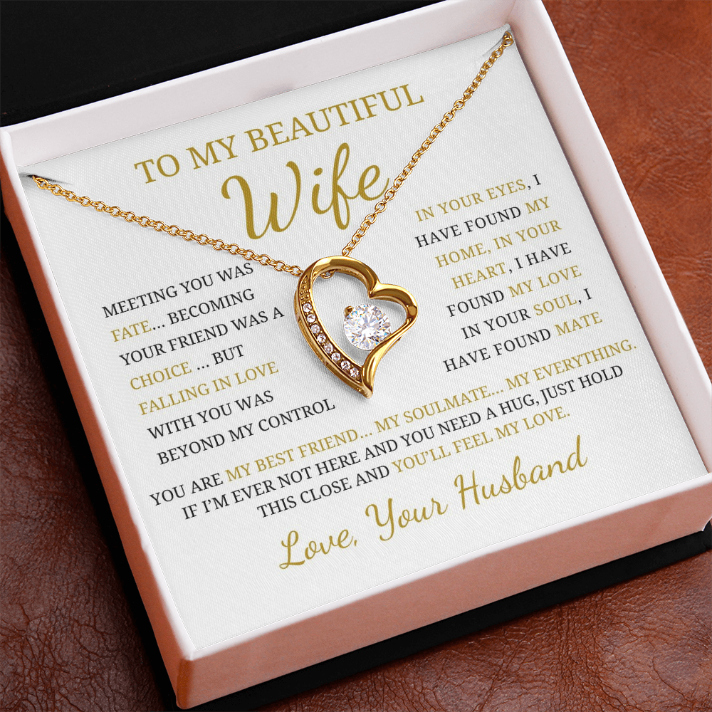 To My Beautiful Wife  Forever Love Necklace