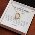 Load image into Gallery viewer, To My Beautiful Mom On My Wedding Day Interlocking Hearts Necklace
