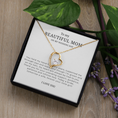 Load image into Gallery viewer, To My Beautiful Mom On My Wedding Day Interlocking Hearts Necklace
