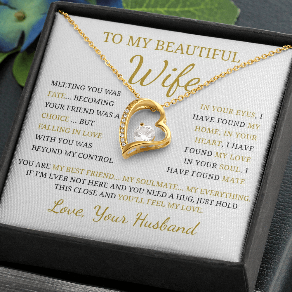 To My Beautiful Wife  Forever Love Necklace