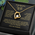 Load image into Gallery viewer, To My Beautiful Wife Interlocking Hearts Necklace
