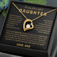 Load image into Gallery viewer, To My Beautiful Daughter  Forever Love Necklace

