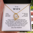 Load image into Gallery viewer, To My Wife Interlocking Hearts Necklace
