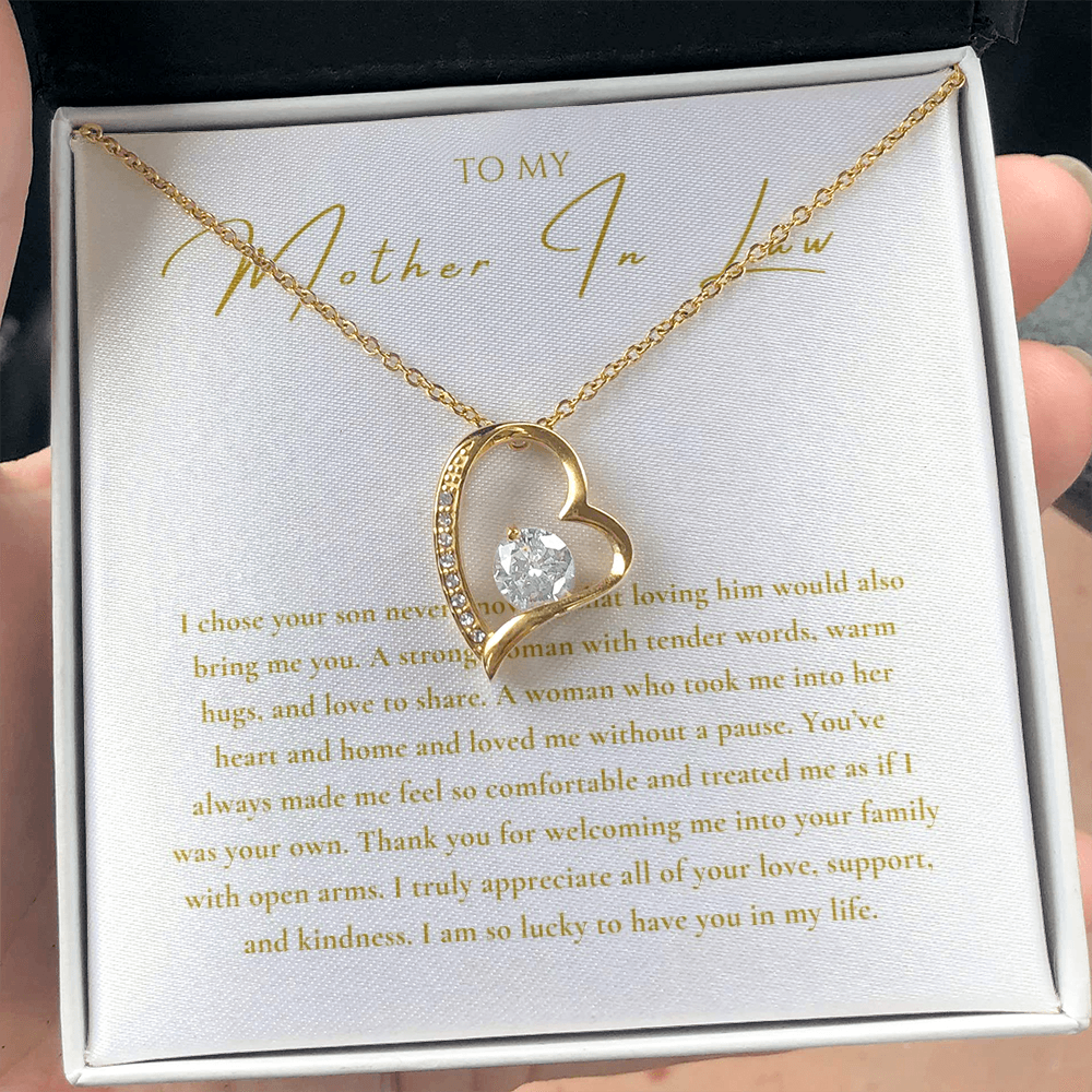 To My Mother In Law Interlocking Hearts Necklace