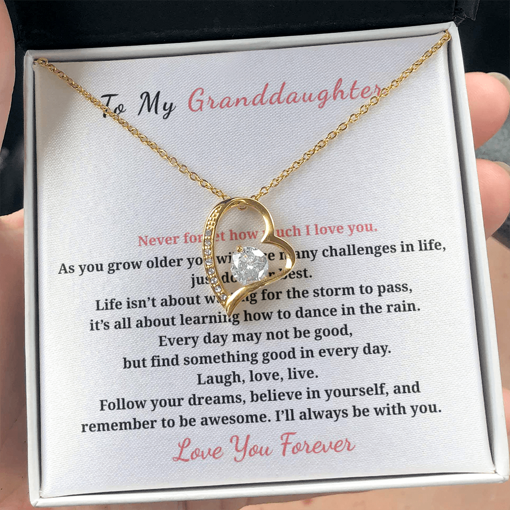 To My Granddaughter  Forever Love Necklace