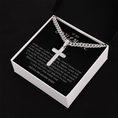 Load image into Gallery viewer, Personalized To My Soulmate Cross with Cuban Link Chain

