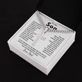 Load image into Gallery viewer, Personalized To My Son Cross with Cuban Link Chain
