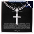 Load image into Gallery viewer, Personalized Promise Necklace Cross with Cuban Link Chain
