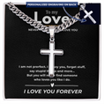 Load image into Gallery viewer, Personalized To My Love Cross with Cuban Link Chain

