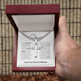 Load image into Gallery viewer, Personalized To My Soulmate Cross with Cuban Link Chain
