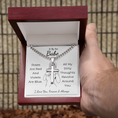Load image into Gallery viewer, Personalized To My Hot Babe Cross with Cuban Link Chain
