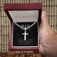 Load image into Gallery viewer, Personalized To My Man Cross with Cuban Link Chain
