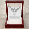 Load image into Gallery viewer, Personalized To My Boyfriend Cross with Cuban Link Chain
