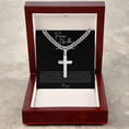 Load image into Gallery viewer, Personalized Promise Necklace Cross with Cuban Link Chain

