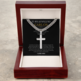 Load image into Gallery viewer, Personalized To My Boyfriend Cross with Cuban Link Chain
