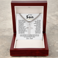 Load image into Gallery viewer, Personalized To My Son Cross with Cuban Link Chain
