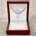 Load image into Gallery viewer, Personalized Promise Necklace Cross with Cuban Link Chain
