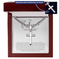 Load image into Gallery viewer, Personalized To My Boyfriend Cross with Cuban Link Chain
