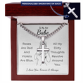 Load image into Gallery viewer, Personalized To My Hot Babe Cross with Cuban Link Chain
