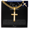 Load image into Gallery viewer, Personalized Promise Necklace Cross with Cuban Link Chain
