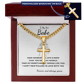 Load image into Gallery viewer, Personalized To My Hot Babe Cross with Cuban Link Chain
