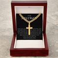 Load image into Gallery viewer, Personalized To My Soulmate Cross with Cuban Link Chain

