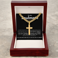 Load image into Gallery viewer, Personalized To My Soulmate Cross with Cuban Link Chain
