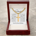 Load image into Gallery viewer, Personalized To My Soulmate Cross with Cuban Link Chain
