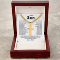 Load image into Gallery viewer, Personalized To My Son Cross with Cuban Link Chain
