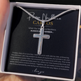 Load image into Gallery viewer, Prosonalized Promise Cross Necklace with Snake Chain
